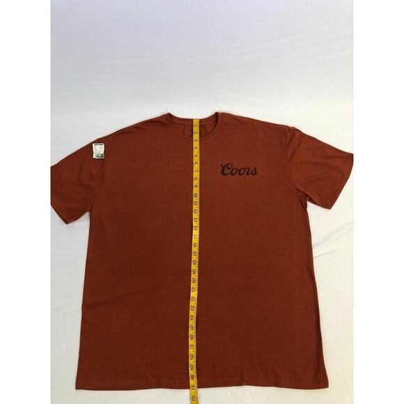 Coors Sunset in Golden Colorado Front and Back Print T-Shirt Size 2XL Brown - Picture 3 of 9